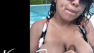 I pay my stepsis to film taboo poolside sex video