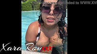 I pay my stepsis to film taboo poolside sex video