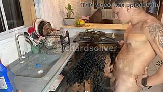 monster cock bangs sexy latina maid's tight pussy raw