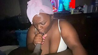 ebony slut deepthroats big black cock nonstop for sloppy throatpie cumshots