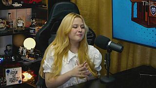 blonde brazilian teen bends over table tiny panties show fat pussy