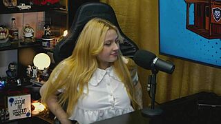 blonde brazilian teen bends over table tiny panties show fat pussy