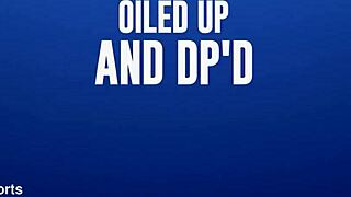 OILED UP Cassie del Isla Takes DOUBLE PENETRATION and face fucking in wild 3some train