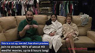 JASMINE ROSE SPREADS SHAVED PUSSY IN IMMIGRATION PHYSICAL BACKSTAGE!