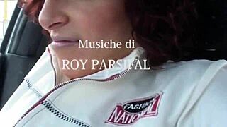 maria strips in the car after groping from the sexy rich italian guy