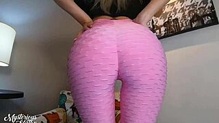 trained hard just to suck dick in leggings ends with cum blast on them
