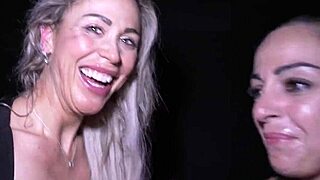 Behind the scenes... hot blonde and brunette milfs get railed hard in swinger club! 🔥👯‍♀️