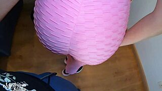 trained hard just to suck dick in leggings ends with cum blast on them