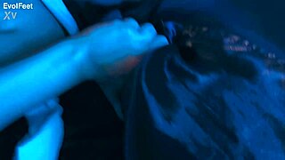 this dirty old man pounds my tiny feet and tight pussy hard