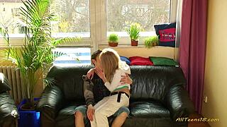 Barely Legal Blonde Babe Loves Blowjobs