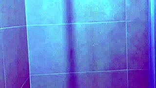 Brazilian college beauty teases thong in shower