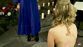 Oh wow, possessed blonde forced to lick perverted nun's tight pussy!