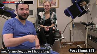 school officer ava siren moans loud at work with toy vibrator miniskirt... oops petite teen!!