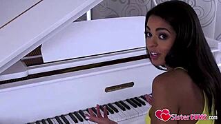 stepsis snaps when bro pisses her off in bikini garden fuck