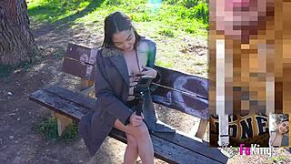 Can Allison Sweet Find a Massive Cock Flashing Her Natural Tits on the Street?