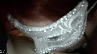 masked wife slut drops to knees for deepthroat blowjob gagging on thick cock