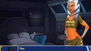 orange trainer grooves with boob shakes and ass sways in the mix