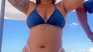 african exhibitionists flash swollen pussy and monster cocks on crowded beach
