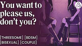 Femdom Mistress Punishes Sub Boyfriend in Intense Threesome Orgy