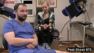 school officer ava siren moans loud at work with toy vibrator miniskirt... oops petite teen!!