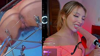 oh god, feel this girl quiver as machine sucks her while vibrator buzzes pussy!