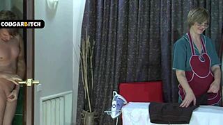 Housekeeper bends over, but did we fuck her by accident?