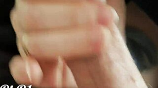 Watch him explode as I tease his cock with my wet tongue!