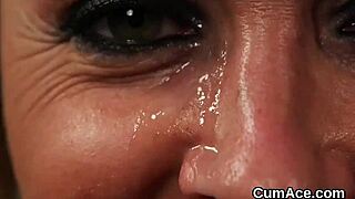 you love watching this beauty swallow every drop of bukkake cum right?