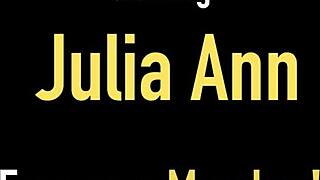 julia ann fingers her huge natural tits bounce while fucking big clit pussy solo