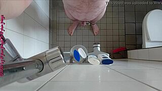 hot piss play in the shower with sexy german toes fetish