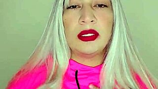 omg pink transsexual flaunts her delicious thick cock!