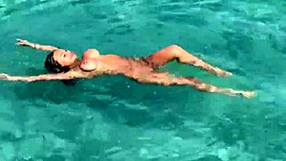 Monika Fox Strips Naked Pool Swim In Exotic Country Heat
