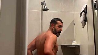 gym shower vibes with my red thong on point 💦😏