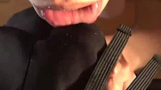 A blowjob from petite Candie Cross wakes me up right every morning