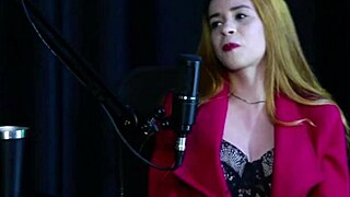 jhocy teases in sheer red lingerie during podcast prelims with bia hot swingers watching close
