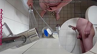 hot piss play in the shower with sexy german toes fetish