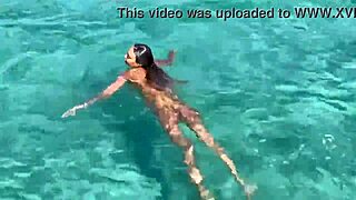 Monika Fox Strips Naked Pool Swim In Exotic Country Heat