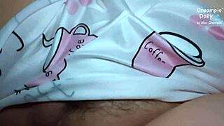 watch her tight puffy shaved pussy take raw creampie in juicy missionary pounding!