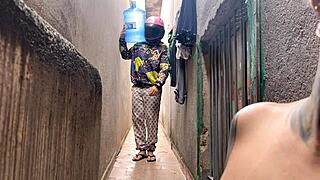 Naked Wife Fucks Water Delivery Guy's Cock Raw At Door!