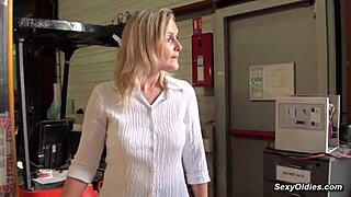 Tall French milf Melany Paris rides Michael Cheritto hard in warehouse fuck frenzy