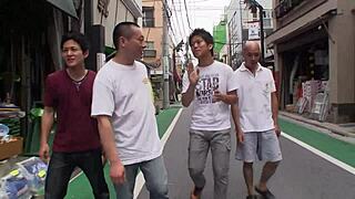 japanese chick slides down a huge cock then rides it poolside like a pro