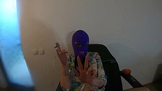 Milfycalla lights up a smoke in episode 37 while issuing commanding jerk off orders