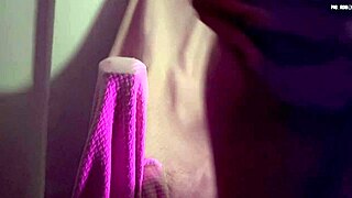 Goth girl rubs controller on her cameltoe pussy until she cums hard solo