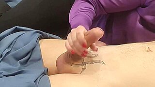 Whoa stepmom punishes my jerking with urethra finger strapon ass part 1 😈