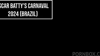 Mambos Carnaval 2024 Brazil Sexy Girls Walk Almost Naked on Street Then Fuck in Orgy Party Reverse Gangbang