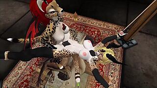 Demon hunter shemale furry gets fucked by monster cock.