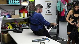 Hammering Half-Italian Thief Caught in Backroom Casting Blowjob
