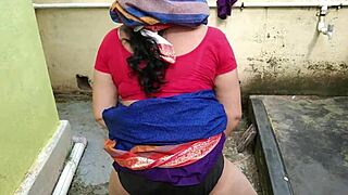 Spying Stepmom Peeing Backyard Quick Fuck Cum on Boobs