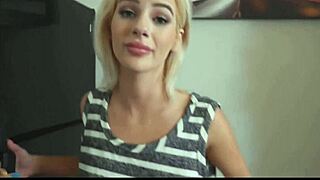 hot petite blonde bella rose gets stepbro's monster cock in kitchen then bedroom pov
