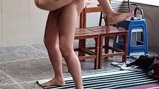 i convinced the married neighbor wife for wild backyard sex after teasing her wet pussy